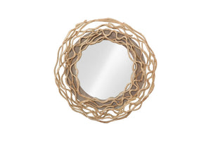 Phillips Collection Circular Vine Frame Wall Mirror Large Sculptural Kiln Dried Wood Bohemian Decor TH120068