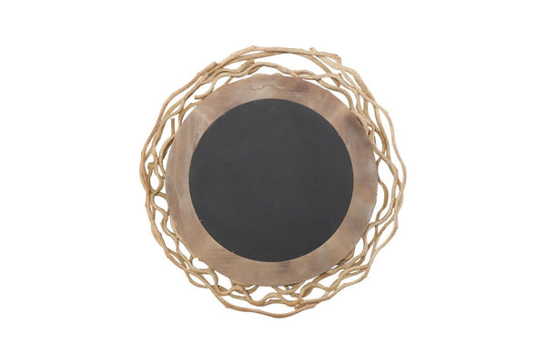 Phillips Collection Circular Vine Frame Wall Mirror Large Sculptural Kiln Dried Wood Bohemian Decor TH120068