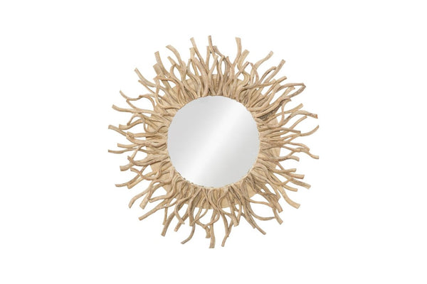 Phillips Collection Radial Vine Wall Mirror with Kiln Dried Frame Organic Boho Sun Burst Accent TH120069