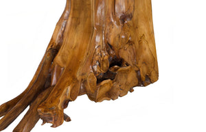 Phillips Collection Plinth Teak Root and Iron Console Table Sculptural Organic Statement for Entryways TH120179