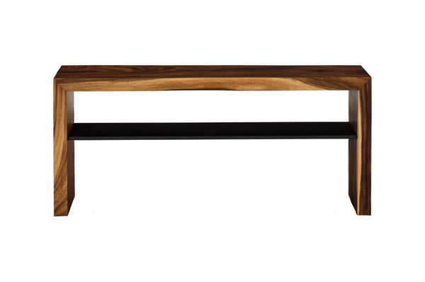 Phillips Collection Waterfall Console Table Solid Chamcha Wood Live Edge Shelf for Entryway or Hallway TH120293