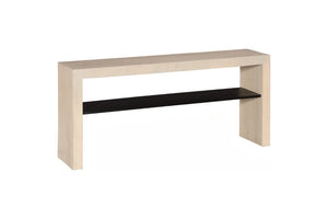 Phillips Collection Waterfall Console Table Bleached Wood Finish Open Shelf Entryway Sofa Accent TH120294