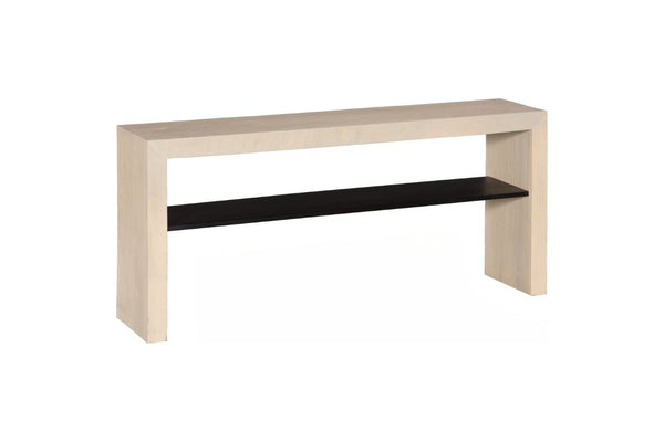 Phillips Collection Waterfall Console Table Bleached Wood Finish Open Shelf Entryway Sofa Accent TH120294