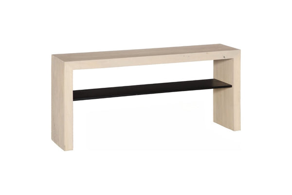 Phillips Collection Waterfall Console Table Bleached Wood Finish Open Shelf Entryway Sofa Accent TH120294