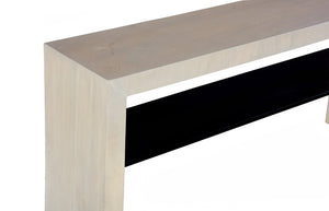 Phillips Collection Waterfall Console Table Bleached Wood Finish Open Shelf Entryway Sofa Accent TH120294