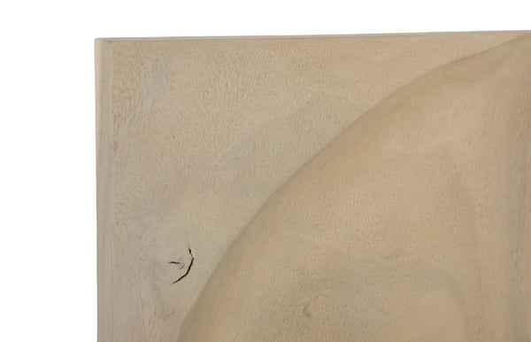 Phillips Collection Curve Solid Wood Arc Relief Wall Tile Bleached Finish Sculptural Organic Decor Panel TH120297