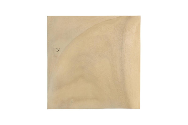 Phillips Collection Curve Solid Wood Arc Relief Wall Tile Bleached Finish Sculptural Organic Decor Panel TH120297
