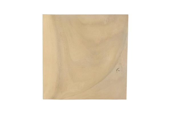 Phillips Collection Curve Solid Wood Arc Relief Wall Tile Bleached Finish Sculptural Organic Decor Panel TH120297