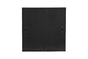 Phillips Collection Curve Arc Solid Chamcha Wood Wall Tile Hand Carved Matte Black Modular Relief Panel TH120298