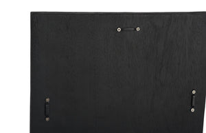 Phillips Collection Curve Arc Solid Chamcha Wood Wall Tile Hand Carved Matte Black Modular Relief Panel TH120298