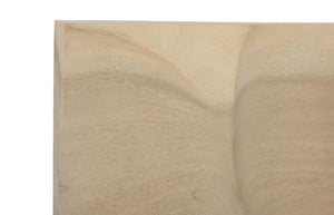 Phillips Collection Curve Solid Wood Hand Carved Wave Relief Wall Tile Bleached Sculptural Accent Panel TH120299
