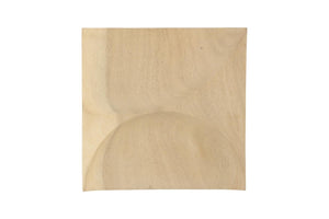Phillips Collection Curve Solid Wood Hand Carved Wave Relief Wall Tile Bleached Sculptural Accent Panel TH120299
