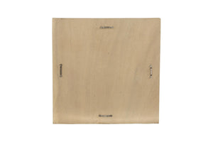 Phillips Collection Curve Solid Wood Hand Carved Wave Relief Wall Tile Bleached Sculptural Accent Panel TH120299