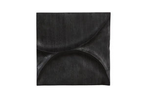 Phillips Collection Curve Sculpted Wood Wall Tile Black Lacquer Wave Relief Art for Modern Interiors TH120300