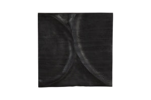 Phillips Collection Curve Sculpted Wood Wall Tile Black Lacquer Wave Relief Art for Modern Interiors TH120300