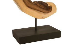 Phillips Collection Creature Sculpture On Stand - Unique Organic Design With Stunning Wood Grain For Home Décor Accent Brown Wood ,Chamcha Wood Th54014