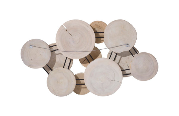 Phillips Collection Clouds Wall Art - Serene Sculptural Decor with Textured Depth for Modern Interior Spaces Bleached Finish TH54456