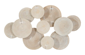 Phillips Collection Clouds Wall Art - Serene Sculptural Decor with Textured Depth for Modern Interior Spaces Bleached Finish TH54456