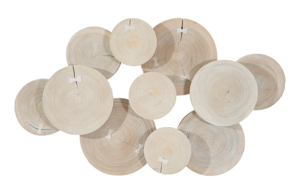 Phillips Collection Clouds Wall Art - Serene Sculptural Decor with Textured Depth for Modern Interior Spaces Bleached Finish TH54456