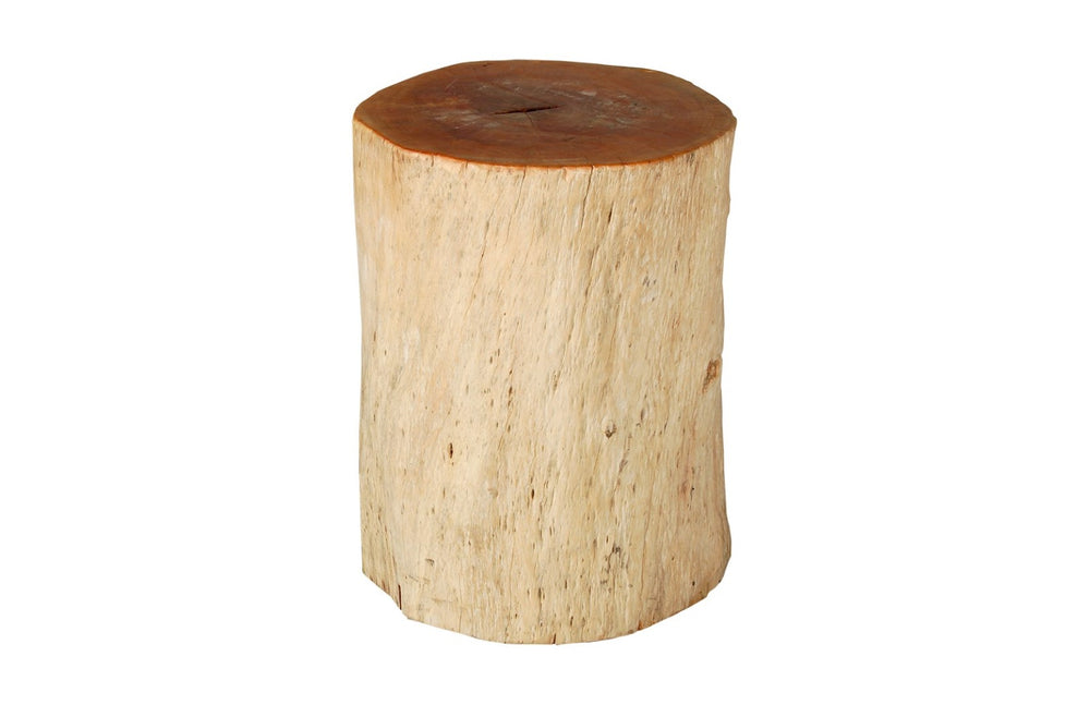 Phillips Collection Round Natural Wood Stool - Unique Reclaimed Design With Stunning Grain & Organic Modern Charm Brown Wood Th54941