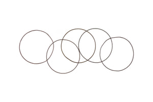 Phillips Collection Olympic Wall Hanging Art, Sustainable Metal Sculpture with 5 Rings for Modern Home Decor Accent TH59590