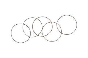 Phillips Collection Olympic Wall Hanging Art, Sustainable Metal Sculpture with 5 Rings for Modern Home Decor Accent TH59590