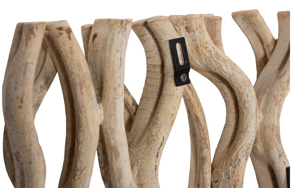 Phillips Collection Vine Wall Tile – Handcrafted Natural Artistry From Renewable Resources To Enhance Your Home Décor Brown Wood Th60901