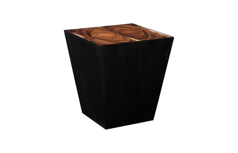 Phillips Collection Trapezoid Side Table - Handcrafted Solid Chamcha Wood Accent with Rustic Charm for Any Space TH61369