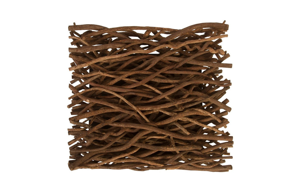 Phillips Collection Vine Coffee Table - Artisan-Crafted Rustic Wood Base with Glass Top for Modern Living Spaces TH66102
