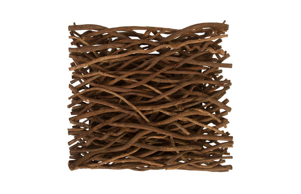 Phillips Collection Vine Coffee Table - Artisan-Crafted Rustic Wood Base with Glass Top for Modern Living Spaces TH66102