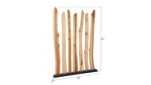 Phillips Collection Wood Screen, Handcrafted Chamcha Wood Room Divider – Unique Organic Accent for Home Decor TH66177