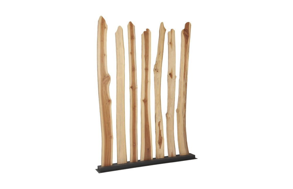 Phillips Collection Wood Screen, Handcrafted Chamcha Wood Room Divider – Unique Organic Accent for Home Decor TH66177