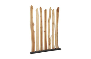 Phillips Collection Wood Screen, Handcrafted Chamcha Wood Room Divider – Unique Organic Accent for Home Decor TH66177