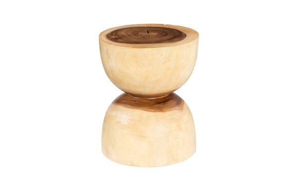 Phillips Collection Hourglass Reclaimed Chamcha Wood Side Table - Sculptural Modern-Organic Accent for Any Space TH66192