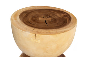 Phillips Collection Hourglass Reclaimed Chamcha Wood Side Table - Sculptural Modern-Organic Accent for Any Space TH66192