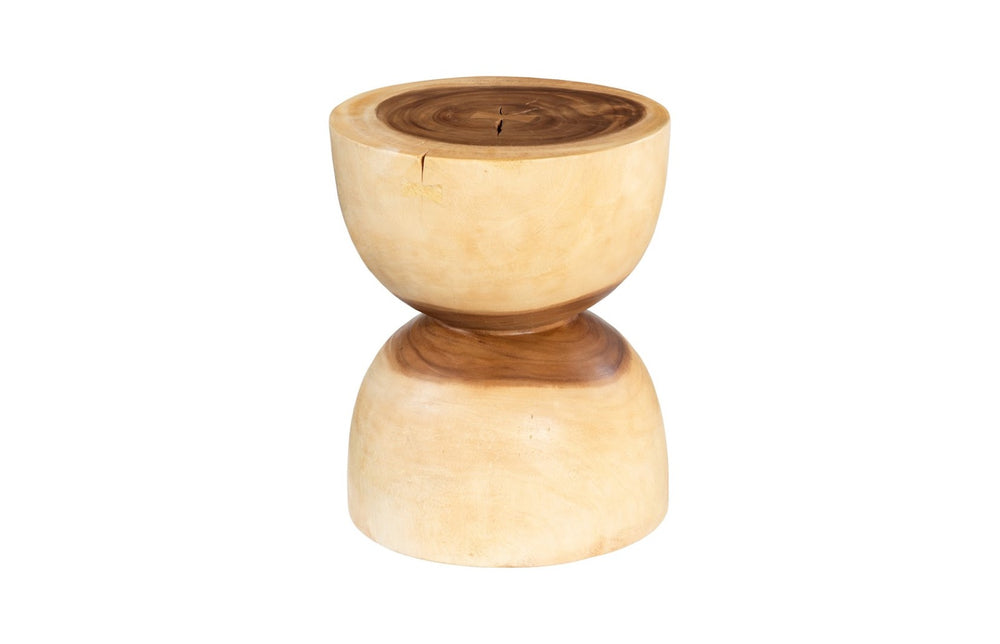Phillips Collection Hourglass Reclaimed Chamcha Wood Side Table - Sculptural Modern-Organic Accent for Any Space TH66192