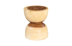 Phillips Collection Hourglass Reclaimed Chamcha Wood Side Table - Sculptural Modern-Organic Accent for Any Space TH66192