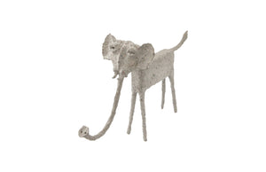 Phillips Collection Elephant, Handcrafted Art Piece Offering Stability and Good Fortune for Home or Office Decor Sculpted Animal, Trunk Down, Paper Mache TH68510