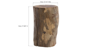 Phillips Collection Stump Stool - Rustic Natural Wood Accent for Versatile Seating, Side Table, or Decorative Display TH69603