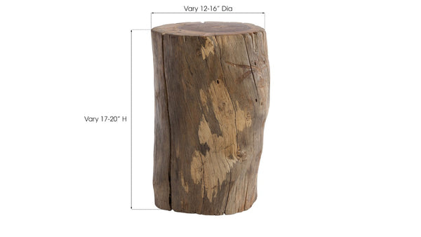 Phillips Collection Stump Stool - Rustic Natural Wood Accent for Versatile Seating, Side Table, or Decorative Display TH69603