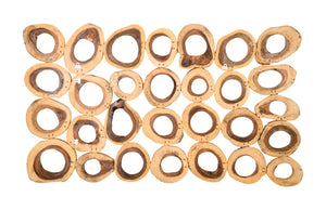 Phillips Collection Chuleta Rings Wall Art - Organic Chamcha Wood Sculpture with Textured Design for Modern Interiors Chamcha Wood, Rectangular TH72023