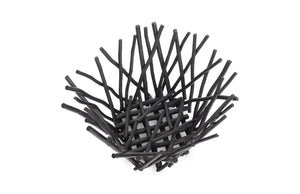 Phillips Collection Stick Bowl - Eco-friendly Artisan Design With Modern Organic Aesthetic For Stylish Home Decor Black Wood Th72026