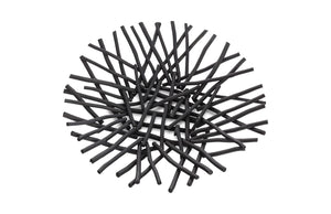 Phillips Collection Stick Bowl - Handcrafted Wooden Centerpiece with Organic Design for Rustic and Modern Décor Short, Black TH72027