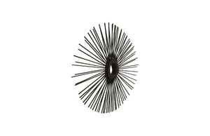 Phillips Collection Spoke Sunburst Wall Mirror Charred Solid Wood Radiating Sculptural Modern Organic Decor Round TH75403