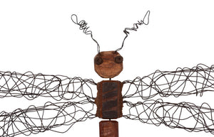 Phillips Collection Wire Wing Dragonfly Carved Wood Wall Sculpture Artisan Bohemian Nature Accent TH76843