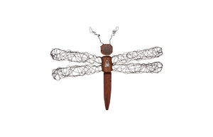 Phillips Collection Wire Wing Dragonfly Carved Wood Wall Sculpture Artisan Bohemian Nature Accent TH76843
