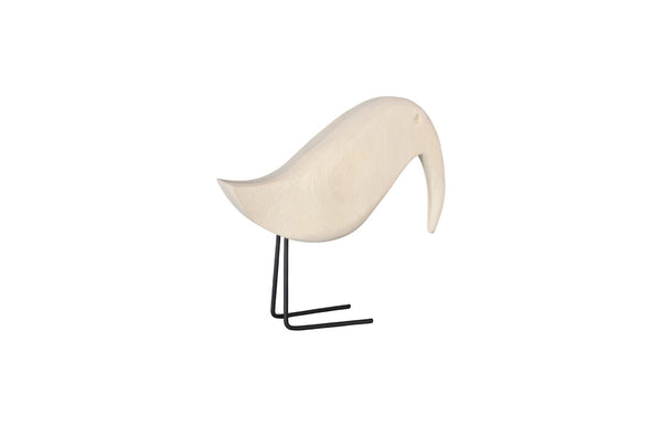Phillips Collection Bleached Wooden Bird Sculpture - Whimsical Home Accent with Natural Texture for Modern Decor TH77252