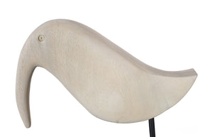 Phillips Collection Bleached Wooden Bird Sculpture - Whimsical Home Accent with Natural Texture for Modern Decor TH77252
