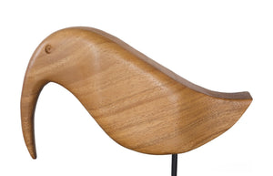 Phillips Collection Natural Bird Sculpture - Rustic Wood Accent with Wire Legs for Modern Home Decor - 11" Tall TH77264