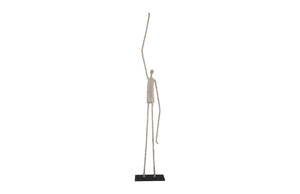 Phillips Collection Human Sculpture - Unique One Arm Up Paper Mache Art Piece On Metal Base For Elegant Home Decor Brown,Black Paper Th77287